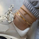 Snake Shape Cuban Link Women Anklets Bracelets Jewelry Gift