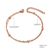 Double Layer Chain Link Anklet For Women Barefoot Sandals Bracelet