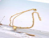 Bohemia Love Heart Charm Anklet Stainless Steel Foot Jewelry ZA20013
