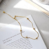 Golden Anklets Metal Classic Women Ins Niche Foot Ornaments