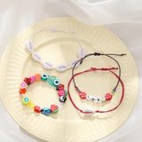 Bohemian Acrylic Beaded Anklets for Women Shell Rope Chain Bracelet