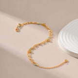 Geometric Double Layer Love Anklets Women Jewelry Beach Anklet