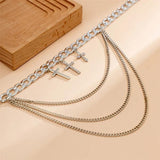 Rhinestone Cross Pendant Anklet for Women Sandals