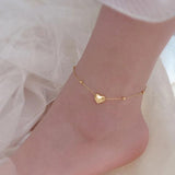 316L Stainless Steel Love Anklet Titanium Steel Colorfast Waterproof Beach