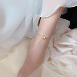 316L Stainless Steel Love Anklet Titanium Steel Colorfast Waterproof Beach