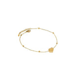 316L Stainless Steel Love Anklet Titanium Steel Colorfast Waterproof Beach