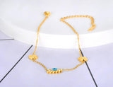Titanium Stainless Steel Flower Chain Anklets For Women Girls
