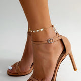 Crystal Anklet Tennis Chain Summer Beach Adjustable Anklet Jewelry