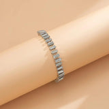 Crystal Tennis Chain Anklet Women Silver Adjustable Jewelry