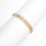 Crystal Tennis Chain Anklet Women Silver Adjustable Jewelry