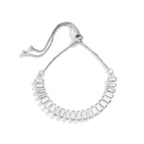 Crystal Tennis Chain Anklet Women Silver Adjustable Jewelry