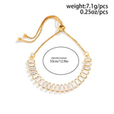 Crystal Tennis Chain Anklet Women Silver Adjustable Jewelry