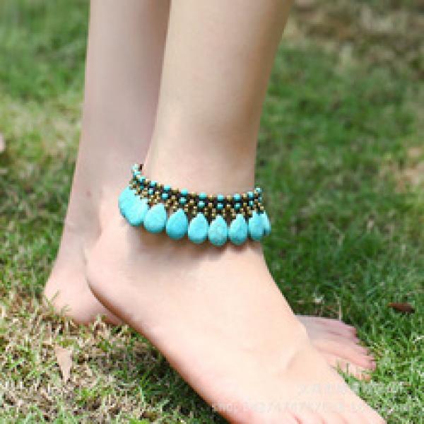 Bohemia Ankle Bracelet Ethnic Drop Chaine Sieraden Enkelbandje