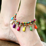 Bohemia Ankle Bracelet Ethnic Drop Chaine Sieraden Enkelbandje