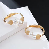 Freshwater Pearls 2 Round Shape Metal Beads Bracelets