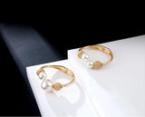 Freshwater Pearls 2 Round Shape Metal Beads Bracelets