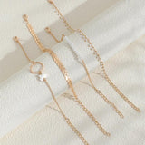 Sindlan 4Pcs Boho Shell Anklet Bracelet Set Summer Jewelry