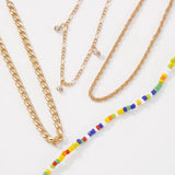 Bohemian Rhinestone Rice Bead Anklet