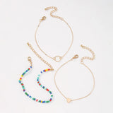 Summer Rice Beads Love Bare Foot Chain Anklets A0087