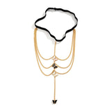 Butterfly Pendant Leg Tassel Chain for Women Body Jewelry