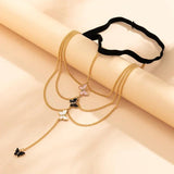 Butterfly Pendant Leg Tassel Chain for Women Body Jewelry