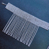 Rhinestone Tassel Charm Anklet for Women