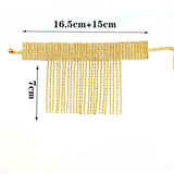 Rhinestone Tassel Charm Anklet for Women