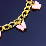 Butterfly Anklet Bracelet Acrylic Chain Jewelry Gift H9