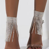 Shining Foot Jewelry Charm Anklet Bracelet Tassel Multi-row