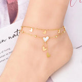 Butterfly Pearl Stainless Steel Anklet Tassel Bridage Party Ornament