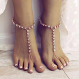 Bohemian Rhinestone Foot Chain Ankle Bracelet Jewelry Yoga Decoration