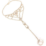 Bohemian Rhinestone Ring Foot Chain Beach Party Crystal Ankle Jewelry