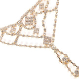 Bohemian Rhinestone Ring Foot Chain Beach Party Crystal Ankle Jewelry