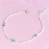 Evil Eye Rhinestone Ankle Bracelet for Women Beach Anklet Jewelry
