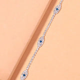 Evil Eye Rhinestone Ankle Bracelet for Women Beach Anklet Jewelry