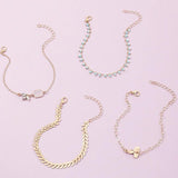 Bohemian Metal Chain Beads Anklet Bracelet for Women