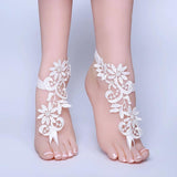 Lace Foot Chain Anklet Bridal Beach Wedding Barefoot Sandals Women