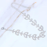 Stonefans Rhinestone Leaf Anklet Bracelets for Beach Women