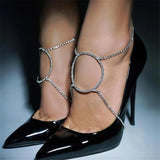 Personalized Multi-layer High-heels Round Rhinestones Beach Foot Accessories