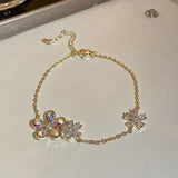 Flowers Anklet Beach Jewelry Adjustable Foot Anklet Chain for Women Teens Girls