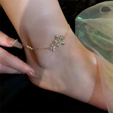 Flowers Anklet Beach Jewelry Adjustable Foot Anklet Chain for Women Teens Girls