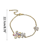 Flowers Anklet Beach Jewelry Adjustable Foot Anklet Chain for Women Teens Girls
