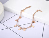 Bohemia Double Layers Charm Anklet Stainless Steel VA20012