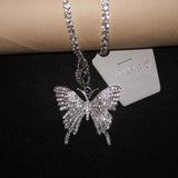 Stonefans Butterfly Anklet Double layer Tennis Chain Bracelet