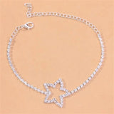 Boho Rhinestone Star Anklet Bracelet Beach Accessory