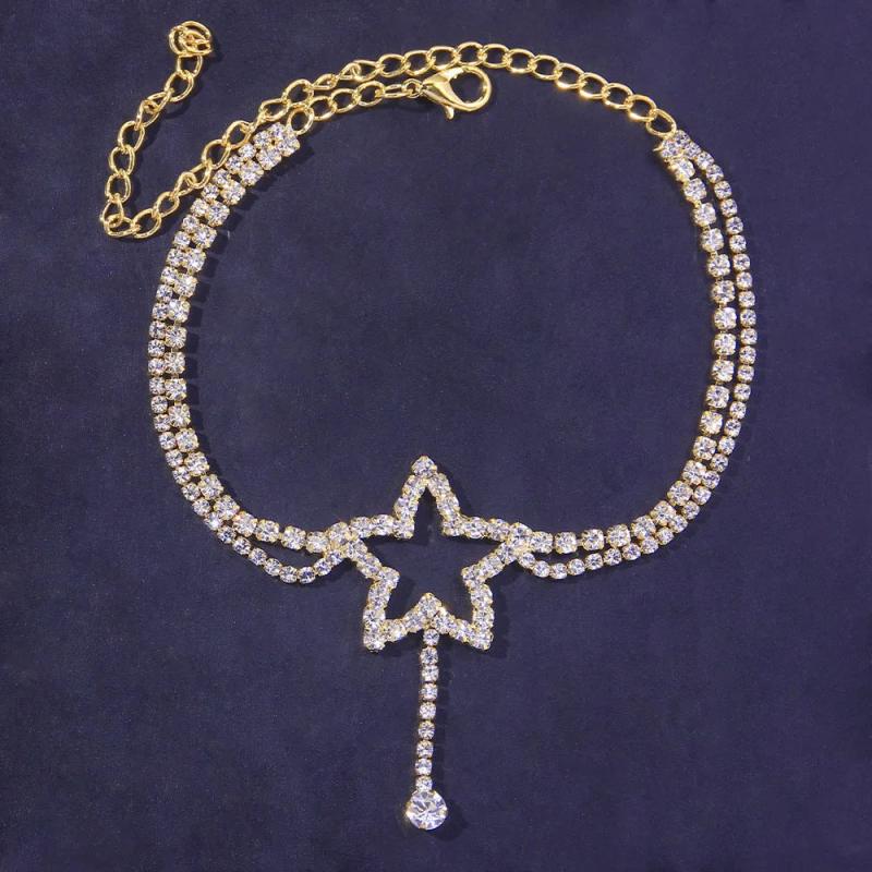 Sexy Rhinestone Star Anklet Beach Foot Accessories