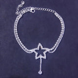 Sexy Rhinestone Star Anklet Beach Foot Accessories