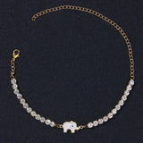 Rhinestone Chain Lady Anklet Demon Eye Design