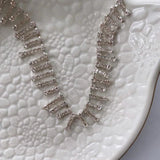 Stonefans Rhinestone Choker Drop Necklace for Women
