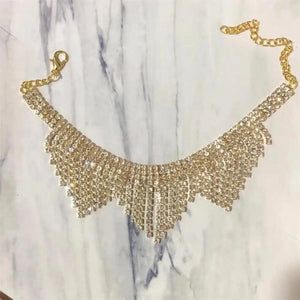 Feminine Party Temperament Crystal Tassel Foot Jewelry